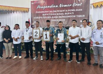 KPU Boltim Gelar Rapat Pleno Terbuka Pengundian dan Penetapan Nomor Urut 