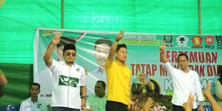 Kampanye Dialogis Paslon Walikota Nomor Urut 2 The Winner Disambut Ratusan Warga Desa Tabang