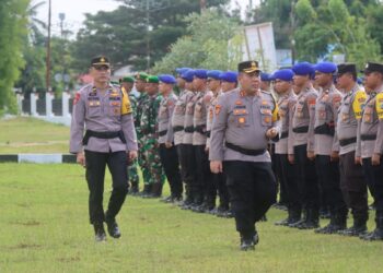 Pesan Kapolres Bolmut Usai Pergeseran Pasukan di 159 Titik TPS 