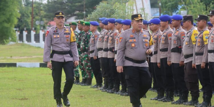 Pesan Kapolres Bolmut Usai Pergeseran Pasukan di 159 Titik TPS 