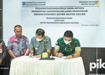 Pemda Bolmong Teken MoU Pembangunan RBLH Kemiskinan Ekstrim