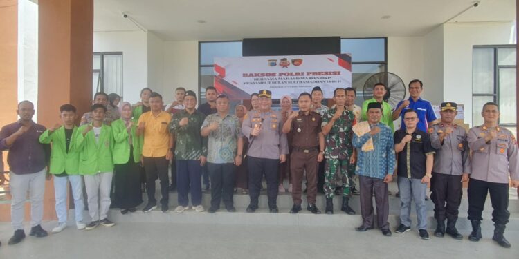 Baksos Polri Presisi, Polres Bolmut Bagi Sembako Jelang Ramadhan