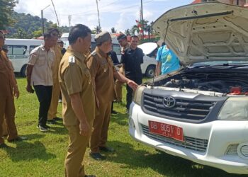 Bupati-Wabup Apel Kendaraan Dinas Pejabat dan Operasional Kantor