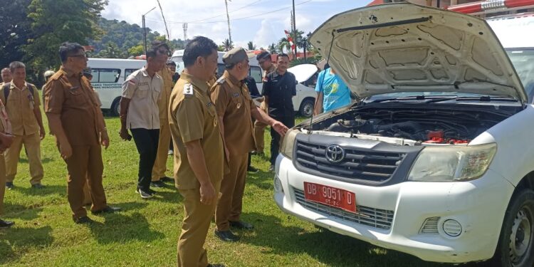 Bupati-Wabup Apel Kendaraan Dinas Pejabat dan Operasional Kantor