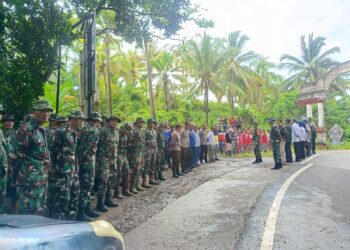 Berseragam Militer, TNI Dan Pemda Bolmut Sulap Perbatasan Sangkub 