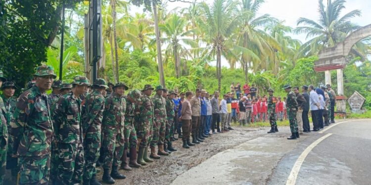 Berseragam Militer, TNI Dan Pemda Bolmut Sulap Perbatasan Sangkub 