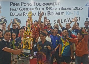 Ini Hasil Akhir Turnamen Ping Pong Regional Sulawesi di Bolmut 