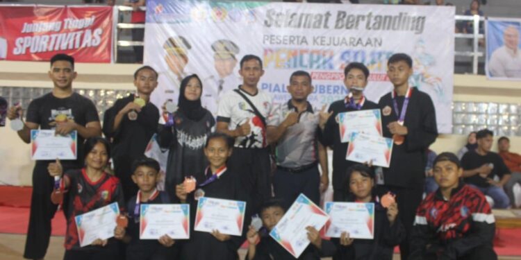 IPSI Bolmut Borong 11 Medali di Kejuaraan Pencak Silat Piala Gubernur Sulut 2025