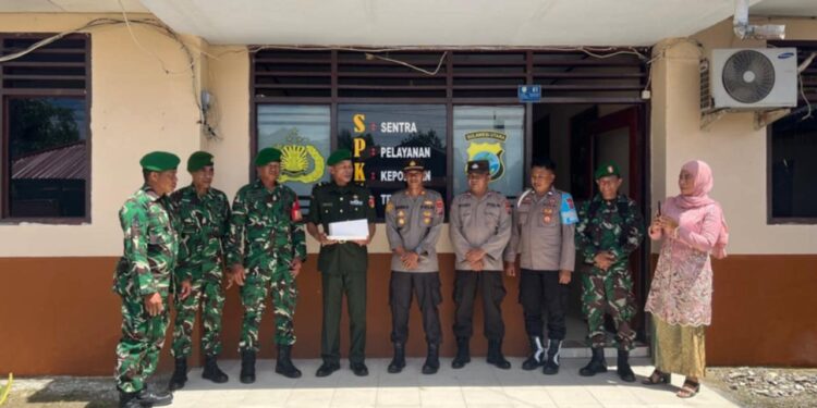 Kejutan Danramil di HUT Bhayangkara Jadi Momen Soliditas TNI dan Polri di Kecamatan Bolangitang