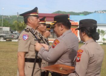 Kasatlantas Dan Kasi Humas Polres Boltara Resmi Berpindah Tugas