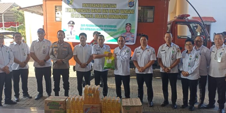 Posko Bencana Daerah Bolmong Terima Bantua  Pemkot Kotamobagu