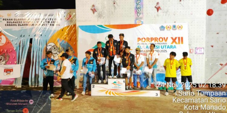 FPTI Boltara Sumbang 1 Medali Emas Dan 2 Perunggu di Porprov Sulut 2025