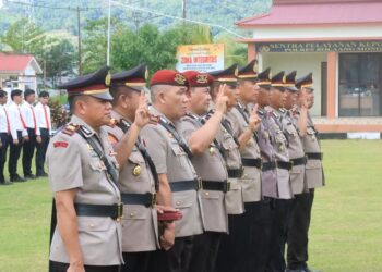 Polres Boltara Rombak PJU, Kabag Ops Hingga Kapolsek Bolangitang Resmi Berganti 