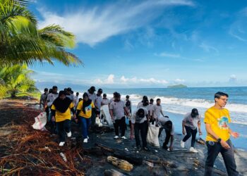 Peserta Diklat Ankapin/Atkapin Angkatan IV Bolmong, Digodok Bersih-Bersih Pantai