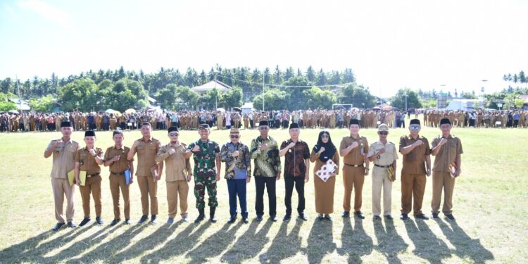 Bupati Oskar Manoppo Pimpin Apel Hari Desa Nasional 2026, Tegaskan Dana Desa Fokus Ketahanan Pangan dan Koperasi Merah Putih