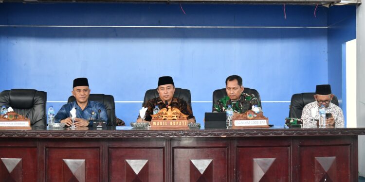 Didampingi Dandim 1303/BM, Wabup Argo Dorong Percepatan Program Koperasi Merah Putih