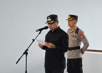 Bupati SJL Jadi Irup Apel Gelar Pasukan Operasi Ketupat Samrat 2026 di Mapolres Boltara 