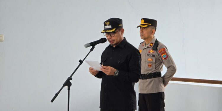 Bupati SJL Jadi Irup Apel Gelar Pasukan Operasi Ketupat Samrat 2026 di Mapolres Boltara 